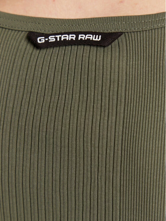 Φτηνός 👍 G-Star Raw Γυναίκες Μπλουζάκια Μπλουζάκι Rib D22073-C678-8165 Πράσινο Slim Fit 😉 - Image 5